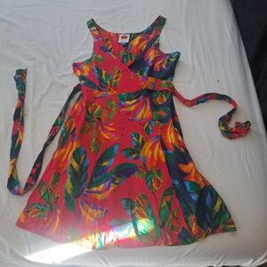 Farm Rio x Anthropologie Banana Print Wrap Dress